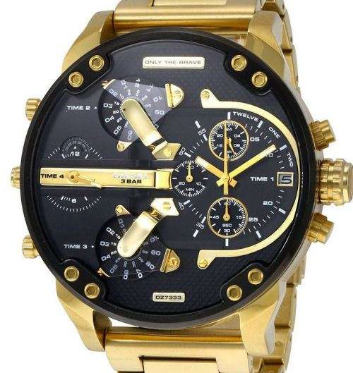 DIESEL GENTS  XXL BIG DADDY 57mm  STEEL 4 TIMEZONE++R8999.00++THE TOTAL SHOW STOPPER!!