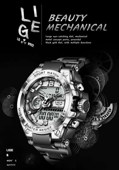 Stunner!! Latest LIGE GENTS SPORTWATCH NEW IN BOX