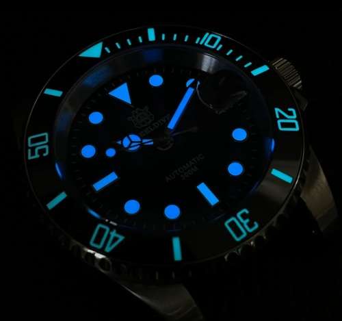 STEELDIVE 300M SUBMARINER DIVER NH35A MVT 24 JEWELS!