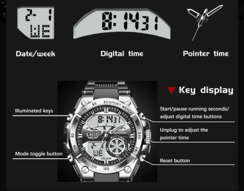 BREATHTAKING!! LIGE GENTS SPORTWATCH NEW IN BOX