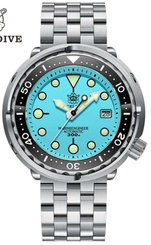 WOW BARGAIN!! STEELDIVE 300M SERIOUS MARINE DIVER TUNA CAN NH35A SEIKO MVT 24 JEWELS-IN STOCK !