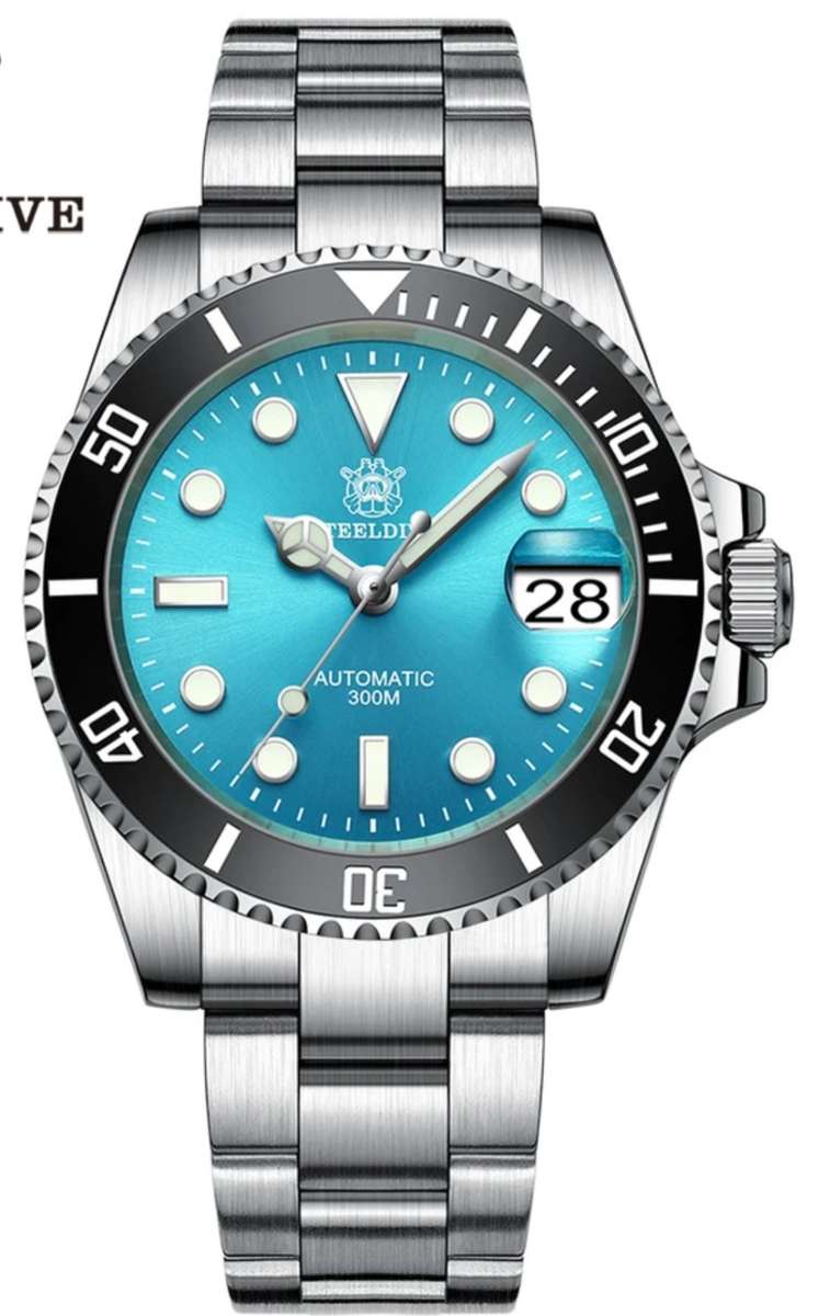 CRAZY!!-NEW!!-Steeldive Submariner 300m Diver-SEIKO NH35A 24 JEWELS AUTOMATIC