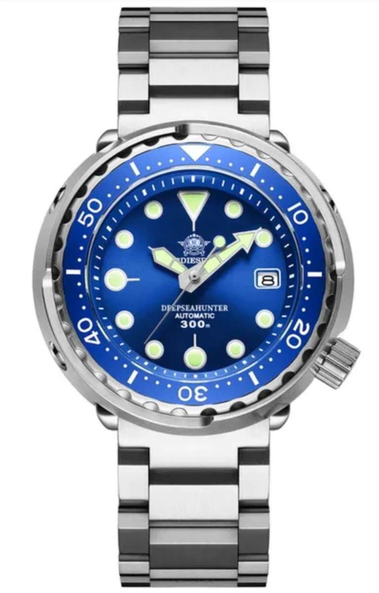 WOW!!-300M DEAPSEA HUNTER ADDIESDIVE DIVERS AUTOMATIC- NH35A MVT + ORIGINAL BOX!!