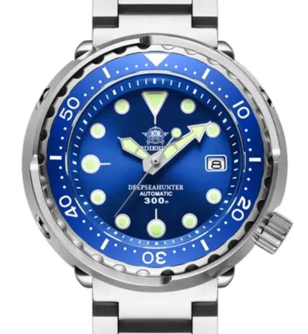 WOW!!-300M DEAPSEA HUNTER ADDIESDIVE DIVERS AUTOMATIC- NH35A MVT + ORIGINAL BOX!!