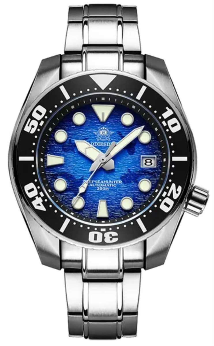 STUNNER!!-WHALE EDITION 200M DEEPSEA-HUNTER DIVERS SEIKO AUTOMATIC NH35A MVT