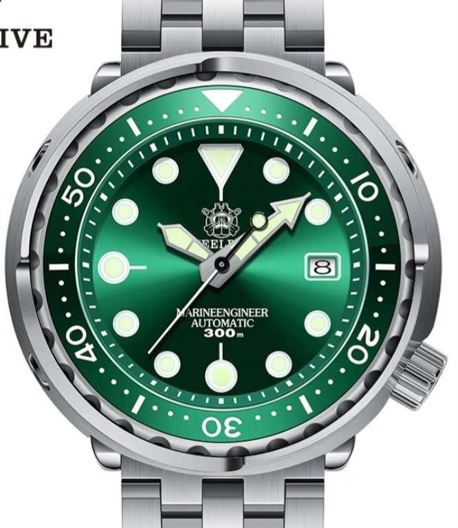 Steeldive 300m Marine Engineer Automatic Seiko Tuna Homage NH35A MVT