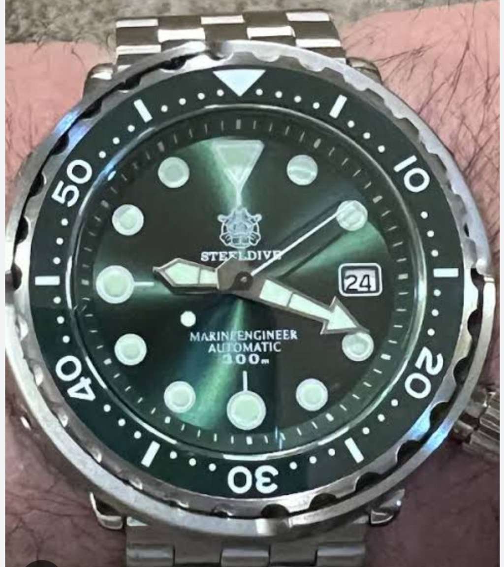 Steeldive 300m Marine Engineer Automatic Seiko Tuna Homage NH35A MVT