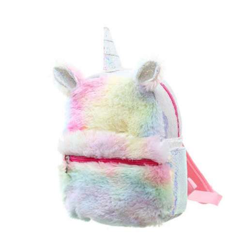 Fluffy unicorn backpack