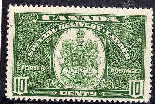 CANADA 1938-39 SPECIAL DELIVERY 10c L.M.M. SG S9. CAT 21 POUNDS.