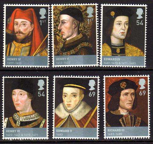 GREAT BRITAIN 2008 "HOUSES OF LANCASHIRE AND YORK" SET OF 6 + M/S UMM. SG 2812-17. CAT 17,80 POUNDS.