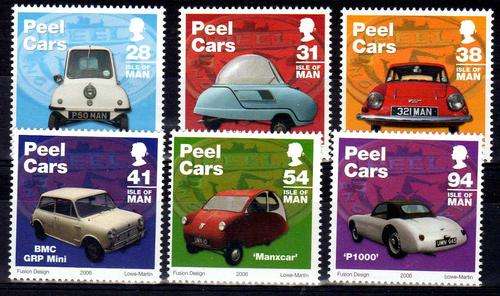 ISLE OF MAN 2006. PEEL CARS SET OF 6 U.M.M. SG 1308-1313. CAT 6,40 POUNDS.