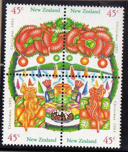 NEW ZEALAND 1993 "CHRISTMAS" SET OF 6 UMM. SG 1746-51. CAT 5,90 POUNDS.