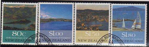 NEW ZEALAND 1990 "150TH ANNIV OF EUROPEAN SETTLEMENTS" SET OF 4 VFU. SG 1554-7. CAT 5,95 POUNDS.