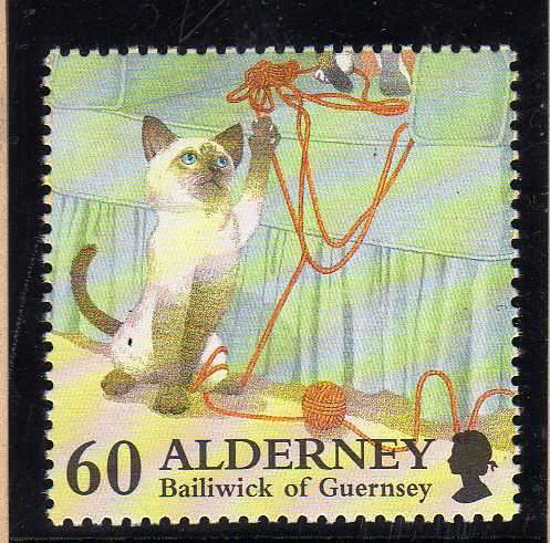 ALDERNEY 1996 "DOMESTIC CATS" SET OF 6 UMM (**). SG A89-A94. CAT 6,45 POUNDS.