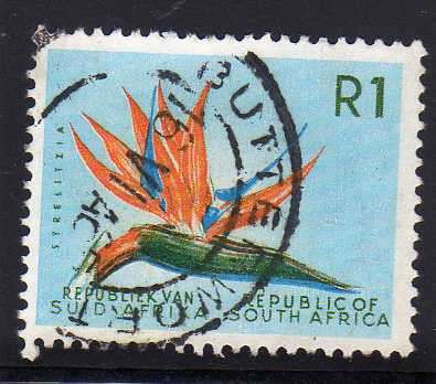 SOUTH AFRICA 1963-7 R1 DEFIN W/MARK RSA VERY FINE USED. SACC 235, SG 236. CAT R250, SG 48 GBP