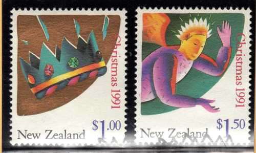 NEW ZEALAND 1991 "CHRISTMAS" SET OF 7 VFU. SG 1628-34. CAT 7,20 POUNDS.