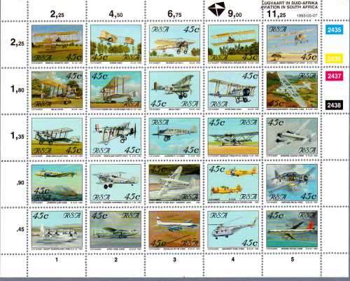 SOUTH AFRICA 1993 YEAR PACK UMM(**). SIX DEFIN NOT INCLUDED. SACC 790-851 (EXCL 822a-842). CAT R169.