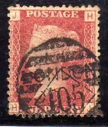 GREAT BRITAIN 1858-79 1d ROSE RED PLATE 103 FINE USED. SG 43. CAT 4 POUNDS.