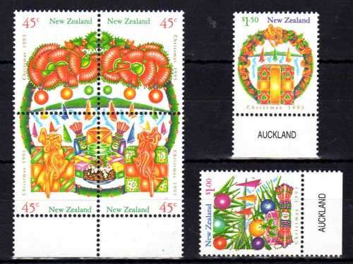 NEW ZEALAND 1993 "CHRISTMAS" SET OF 6 UMM. SG 1746-51. CAT 5,90 POUNDS.