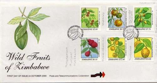 ZIMBABWE 2000 ALL 4 COMMEMORATIVE SETS FOR THE YEAR ON FDC. SG 1022-43. CAT STAMPS 9,05 POUNDS.