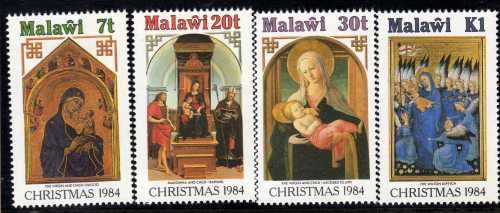 MALAWI 1984 "CHRISTMAS" SET OF 4 U.M.M. SG 716-719. CAT 4 POUNDS.