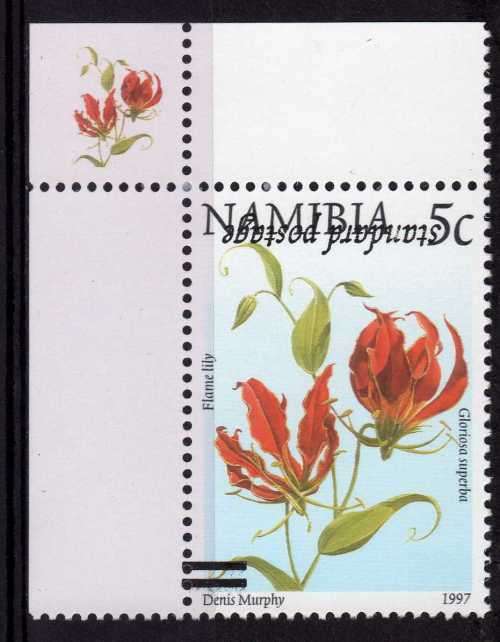 NAMIBIA 2002, 5c 1997 DEFIN OPTD "Standard Postage" UMM WITH VARIETY OPTD INV. SACC 413v. CAT R1200.