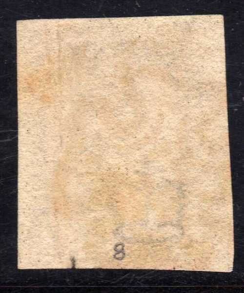 GREAT BRITAIN 1840 1d BLACK 4 MARGIN, OBLITERATED BY RED MALTESE CROSS. SG 2. CAT 425 POUNDS.