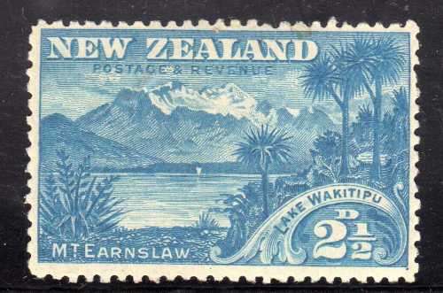 NEW ZEALAND 1898 DEFIN 2,5d "WAKITIPU" PERF 16 LIGHTLY MOUNTED MINT. SG 249. CAT 11 POUNDS.