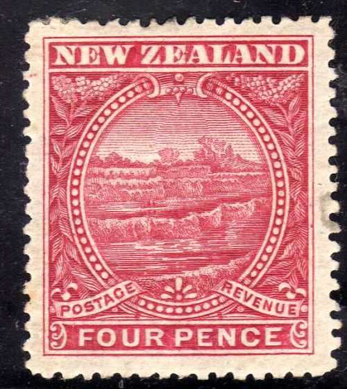 NEW ZEALAND 1898 DEFIN 4d DULL ROSE MOUNTED MINT. SG 252c. CAT 16  POUNDS.