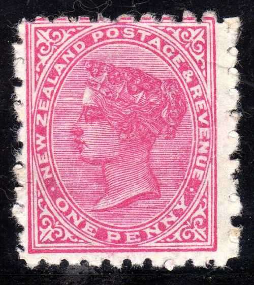 NEW ZEALAND 1891 DEFIN 1d PERF 10 LIGHTLY MOUNTED MINT. SG 218. CAT 14 POUNDS.