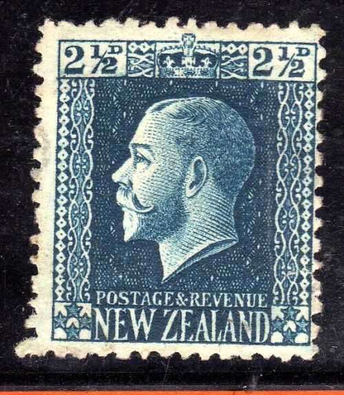 NEW ZEALAND 1915 DEFIN 2,5d PERF 14 x 13,5 VERY FINE USED. SG 419. CAT 7 POUNDS.