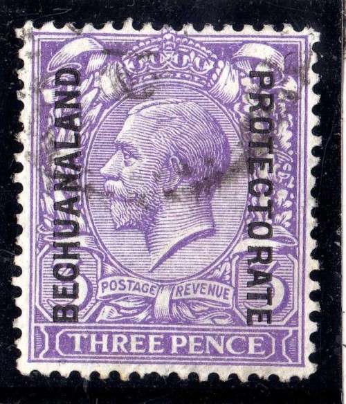 BECHUANALAND 1913 DEFIN 3d W/MARK CYPHER VERY FINE USED. SACC 76. CAT R320.