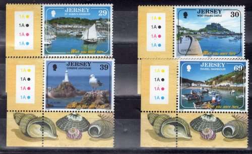 JERSEY 2004 "EUROPA HOLIDAYS" SET OF 4 UMM. SG 1132-1135. CAT 5,50 POUNDS.