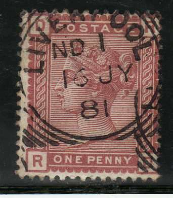 GREAT BRITAIN 1880-1 1d VERY FINE USED. SG 166. CV 12 POUNDS.