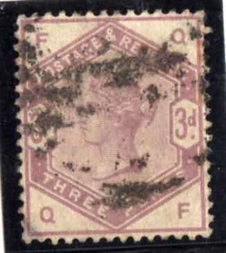 GREAT BRITAIN 1883 DEFIN 3d LILAC FINE USED. SG 191. CAT 100 POUNDS.