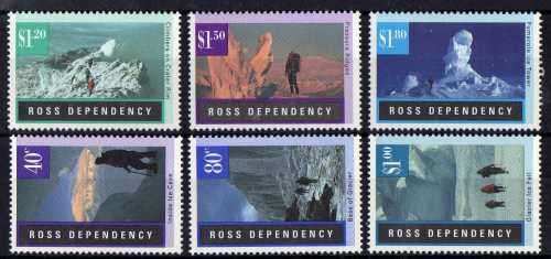 ROSS DEPENDENCY 1996 "ANTARCTIC LANDSCAPES" SET OF 6 UMM. SG 38-43. CAT 8 POUNDS.