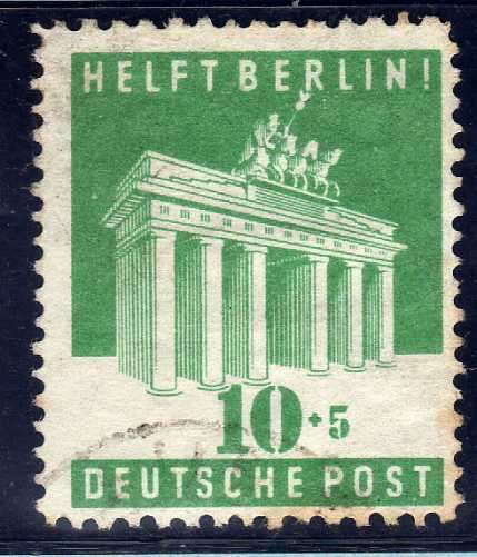 GERMANY 1948 AID TO BERLIN 10pf + 5pf VFU. SG A140. CV 10,50 POUNDS.