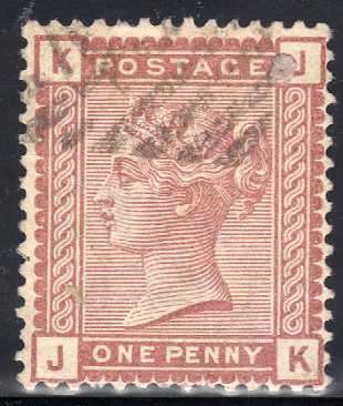 GREAT BRITAIN 1880-1 1d VENETIAN RED VERY FINE USED. SG 166. CV 15 POUNDS. (2018)