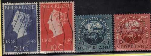 NETHERLANDS 2 SETS OF 2 FINE USED. SG 670-671 & 706-707. CAT 6,85 GBP. (2013)
