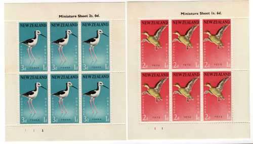 NEW ZEALAND 1958 HEALTH 2 MINI SHEETS UMM. SG MS 777c. CAT 9 POUNDS. (2018)