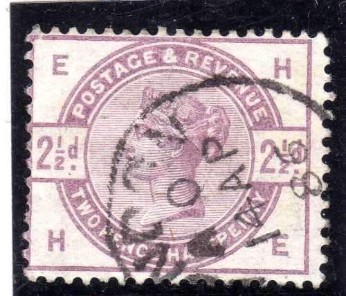 GREAT BRITAIN 1883 DEFIN 2,5d LILAC VERY FINE USED. SG 190. CAT 20 POUNDS.