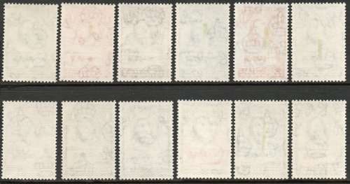 Bechuanaland 1955-58 QEII definitive set of 12 mounted mint. SG 143-153. Cat £100. (2018)