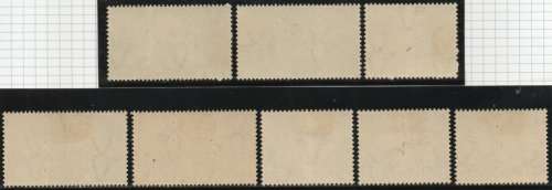 South Africa 1942-44 War Effort reduced sizes set of 8 units mm. SACC 96-102. CAT R601 (2019-20)