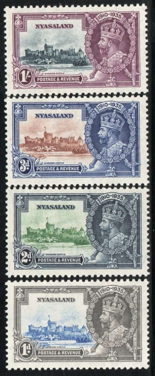 Nyasaland 1935 Silver Jubilee set of 4 lmm. SG 123-126. Cat £38 (2018)