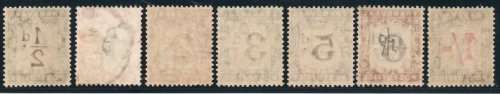 Transvaal 1907 Postage Due set of 7 very lightly mm. (1d vfu) SACC 1-7. Cat R900. (2019-20)