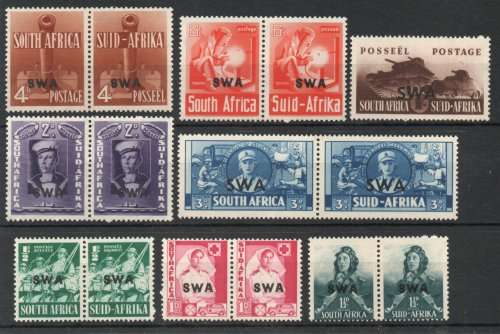 South West Africa 1941-42 Large War set of 8 units lmm. SACC 141-148. Cat R695. (2019-20)