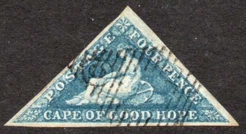 Cape of Good Hope 1863-64 4d blue very fine used with 3 big margins. SACC 15a. Cat R3000. (2023)
