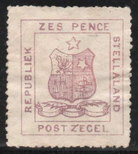 Stellaland (Bechuanaland) 1884 defin 6d pale lilac mint no gum. SACC 4. Cat R750 (2019-20)