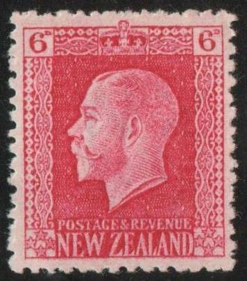 New Zealand 1915 KGV Definitive 6d perf 14 x 13½ mounted mint. SG 425. Cat £9 (2022)