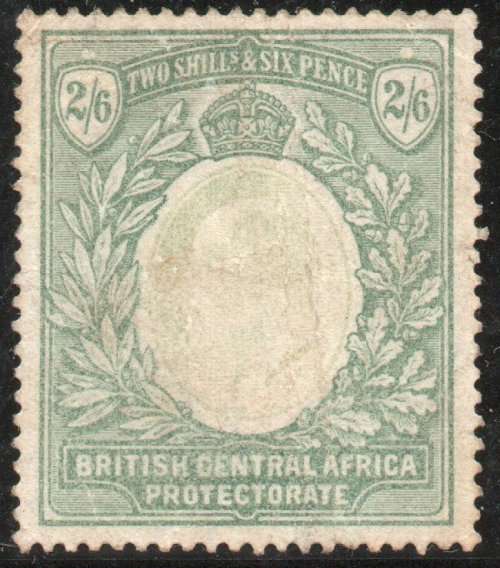 Nyasaland British Central Africa 1903-04 KEVII Definitive 2/6d mint no gum and faded. SG 63 Cat £70.